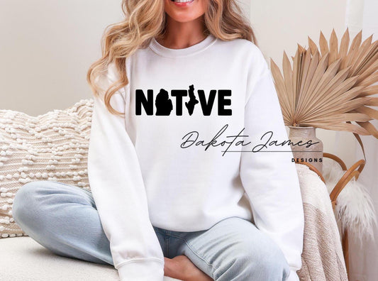 Native Michigan Sweatshirt, MI Apparel